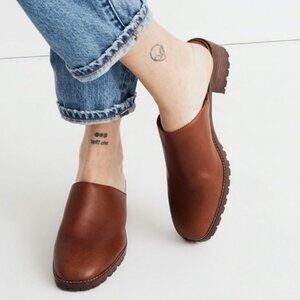 NWOT Madewell Mindy Lugsole Mule Brown Leather Size 9.5